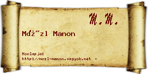 Mözl Manon névjegykártya